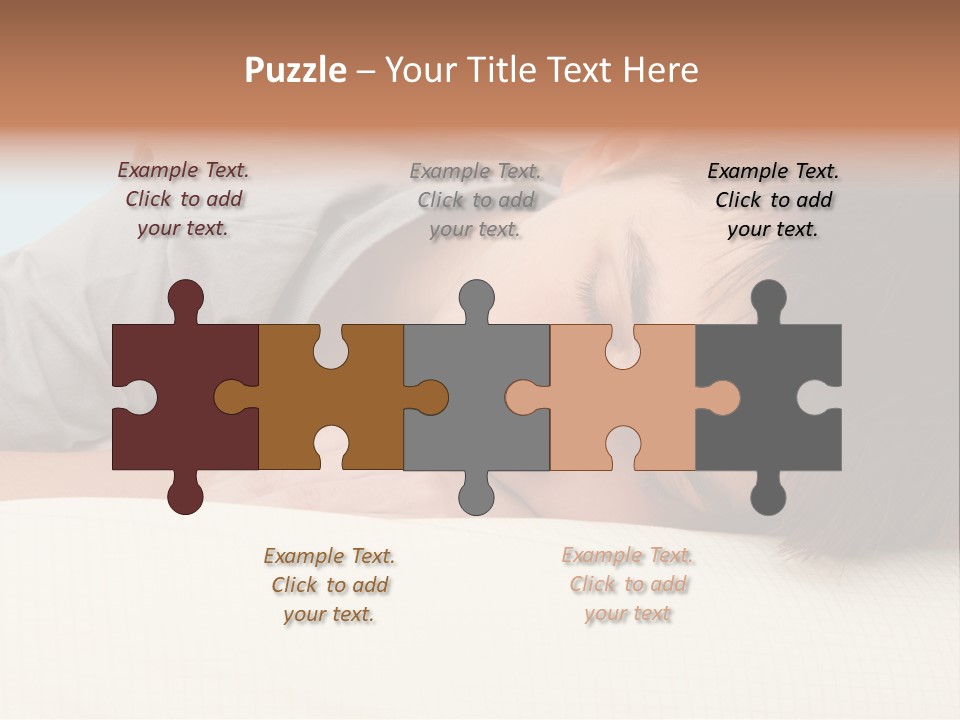 A Young Boy Sleeping On Top Of A Bed PowerPoint Template