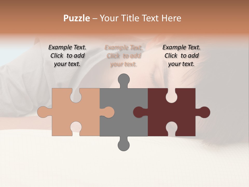 A Young Boy Sleeping On Top Of A Bed PowerPoint Template