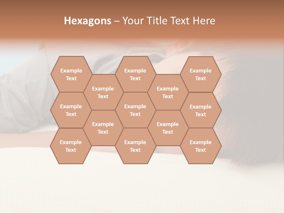 A Young Boy Sleeping On Top Of A Bed PowerPoint Template