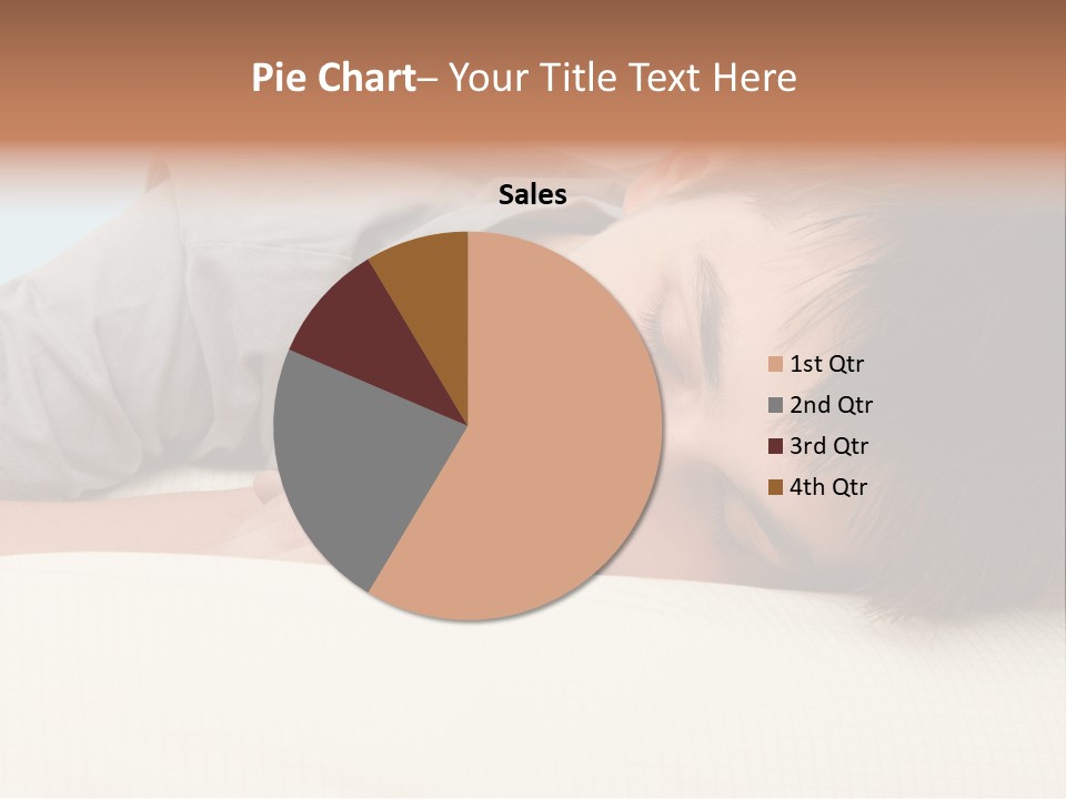 A Young Boy Sleeping On Top Of A Bed PowerPoint Template