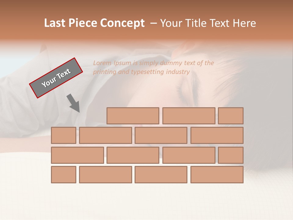 A Young Boy Sleeping On Top Of A Bed PowerPoint Template