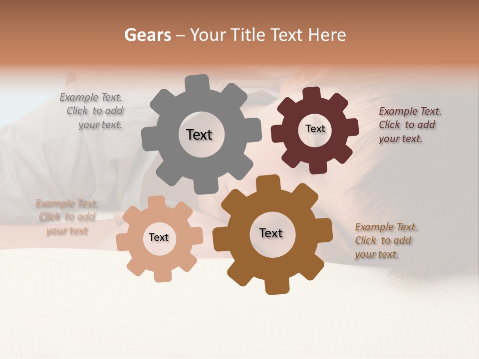 A Young Boy Sleeping On Top Of A Bed PowerPoint Template