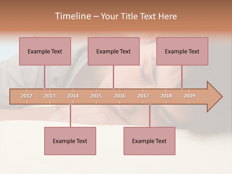A Young Boy Sleeping On Top Of A Bed PowerPoint Template