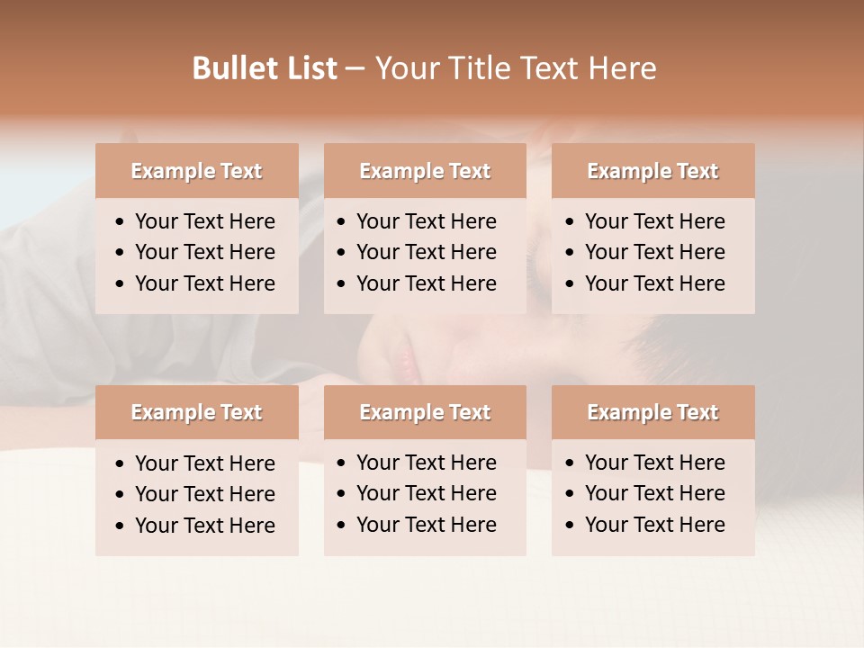 A Young Boy Sleeping On Top Of A Bed PowerPoint Template