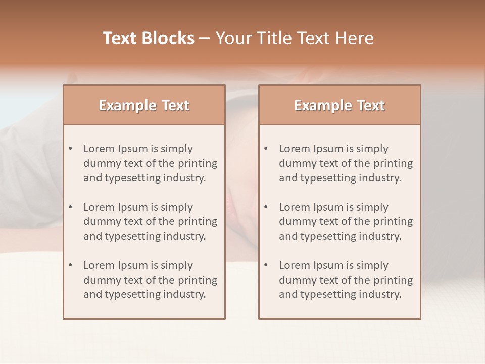 A Young Boy Sleeping On Top Of A Bed PowerPoint Template
