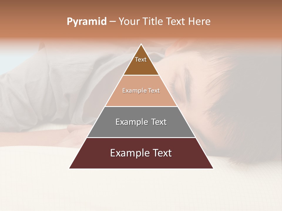 A Young Boy Sleeping On Top Of A Bed PowerPoint Template