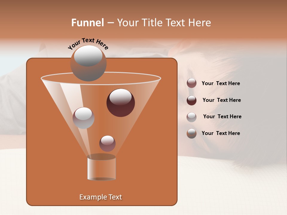 A Young Boy Sleeping On Top Of A Bed PowerPoint Template