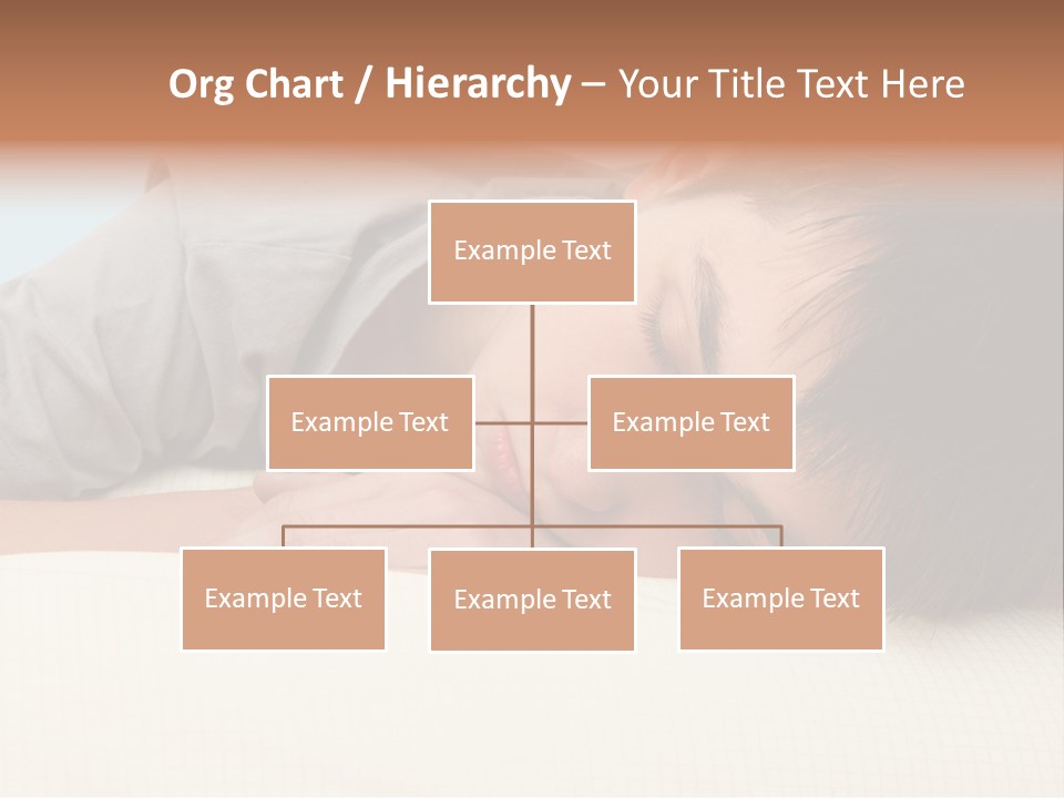 A Young Boy Sleeping On Top Of A Bed PowerPoint Template