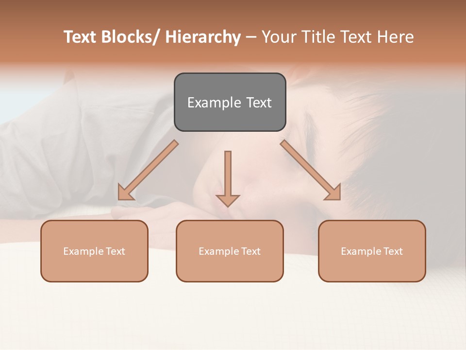 A Young Boy Sleeping On Top Of A Bed PowerPoint Template