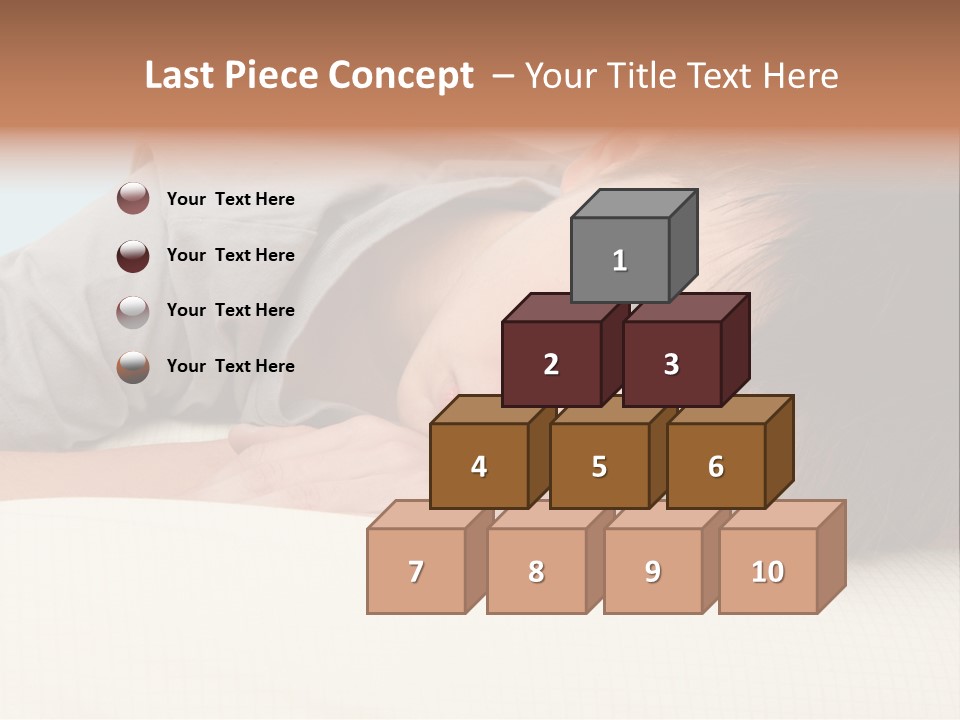 A Young Boy Sleeping On Top Of A Bed PowerPoint Template