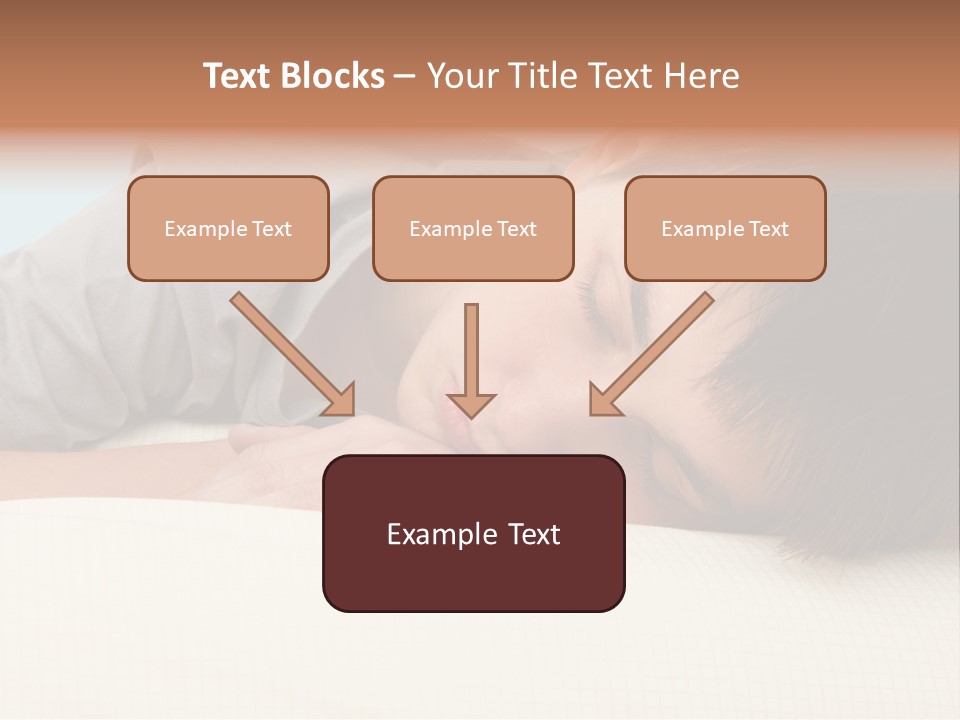 A Young Boy Sleeping On Top Of A Bed PowerPoint Template