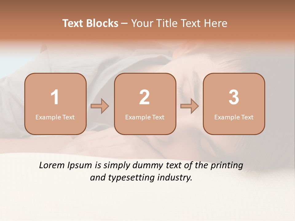 A Young Boy Sleeping On Top Of A Bed PowerPoint Template