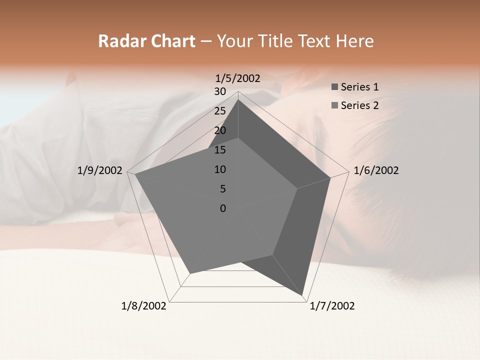 A Young Boy Sleeping On Top Of A Bed PowerPoint Template