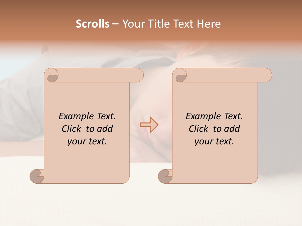 A Young Boy Sleeping On Top Of A Bed PowerPoint Template