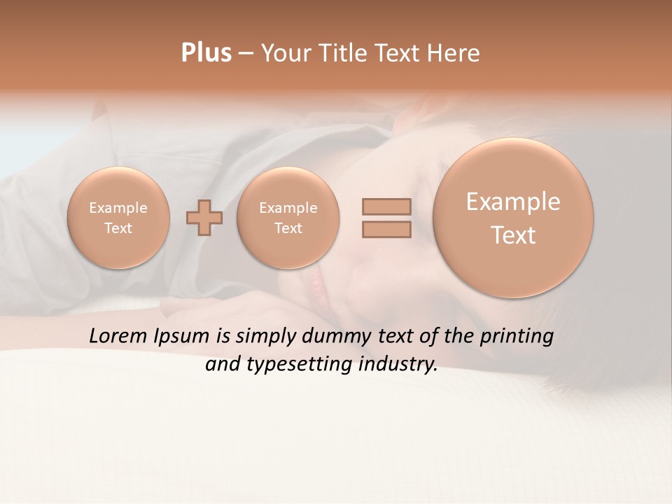 A Young Boy Sleeping On Top Of A Bed PowerPoint Template