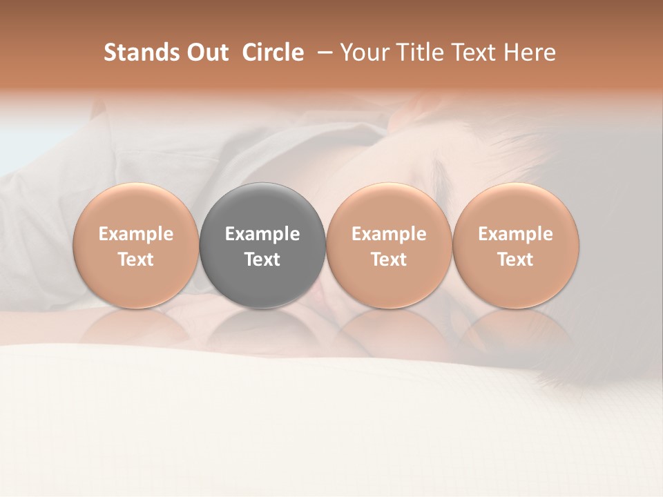 A Young Boy Sleeping On Top Of A Bed PowerPoint Template