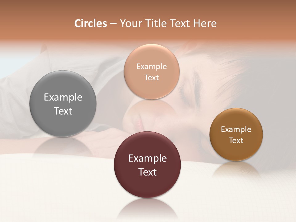 A Young Boy Sleeping On Top Of A Bed PowerPoint Template