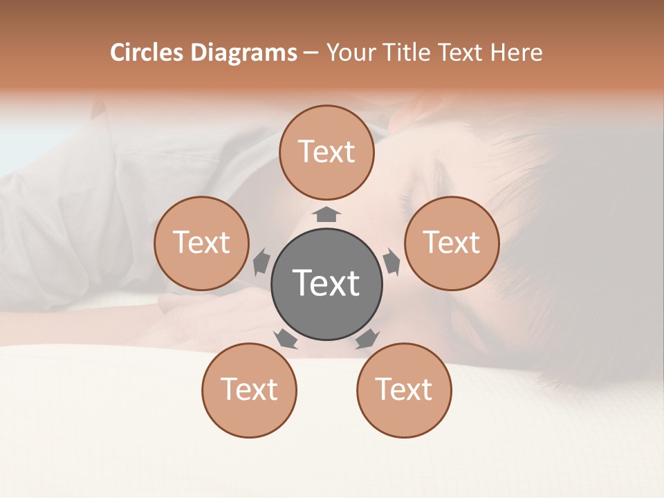 A Young Boy Sleeping On Top Of A Bed PowerPoint Template