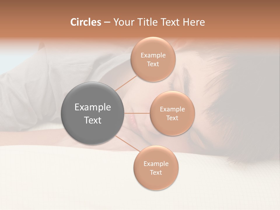 A Young Boy Sleeping On Top Of A Bed PowerPoint Template