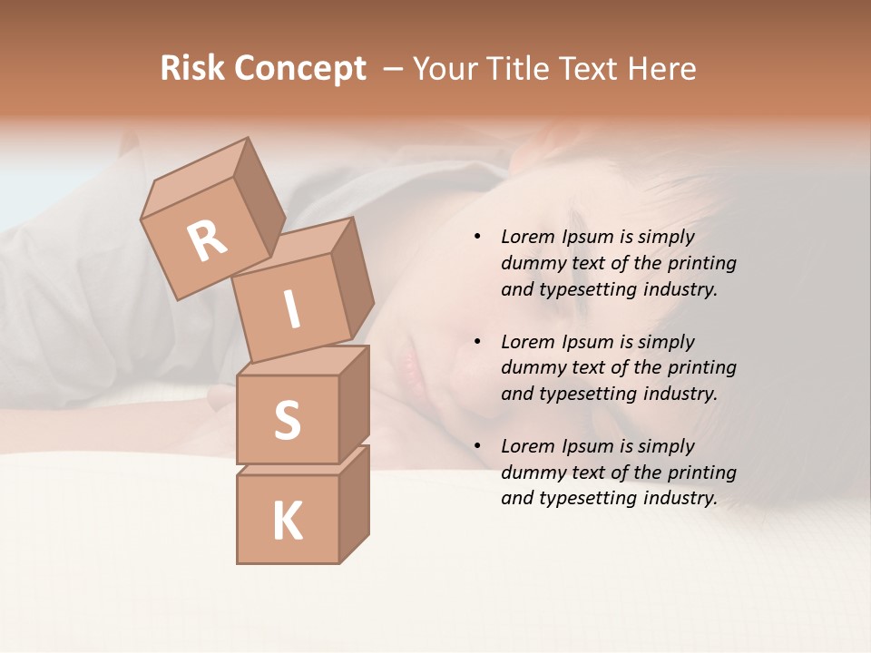 A Young Boy Sleeping On Top Of A Bed PowerPoint Template