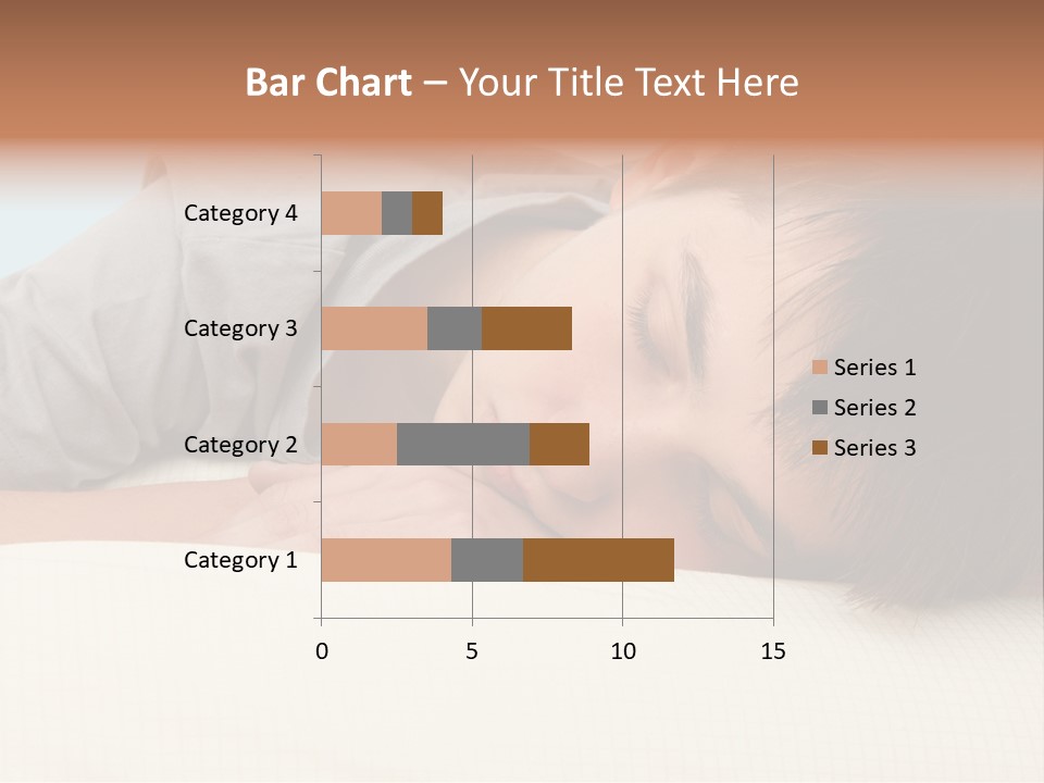 A Young Boy Sleeping On Top Of A Bed PowerPoint Template
