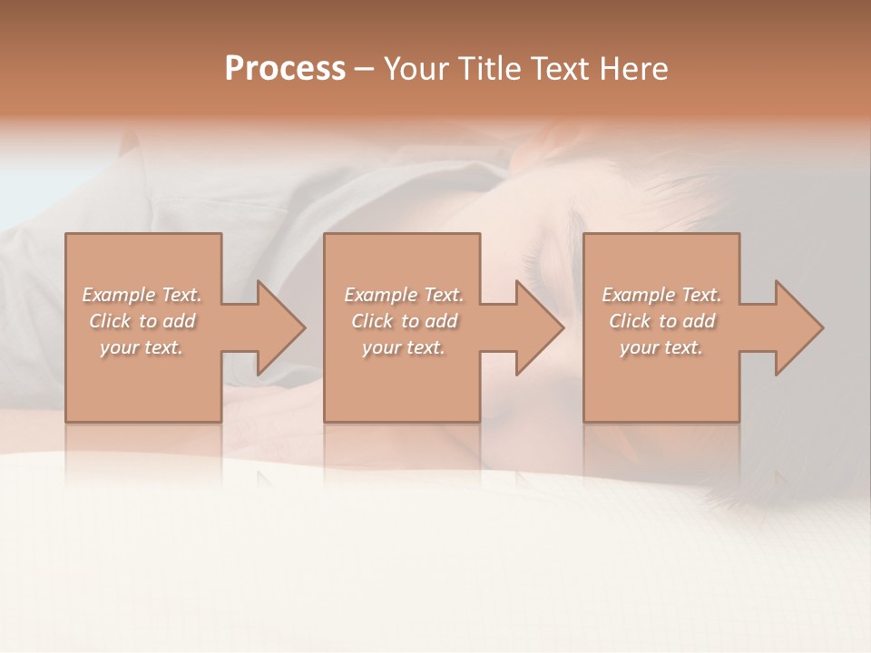 A Young Boy Sleeping On Top Of A Bed PowerPoint Template