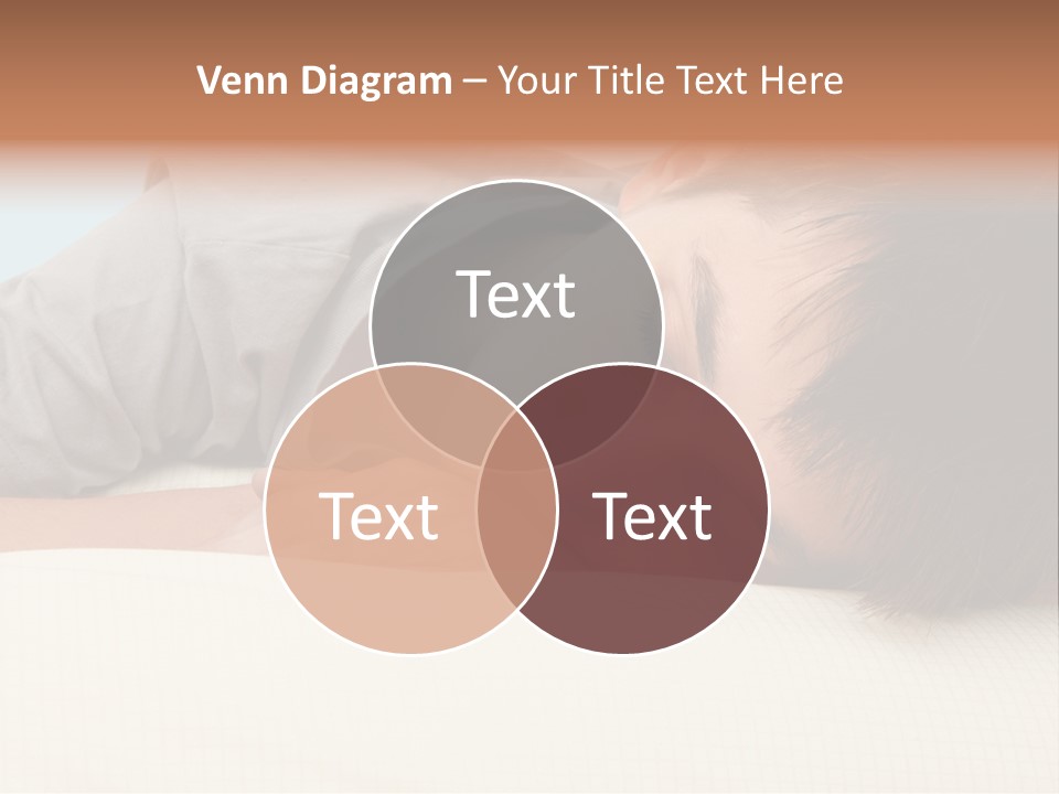 A Young Boy Sleeping On Top Of A Bed PowerPoint Template