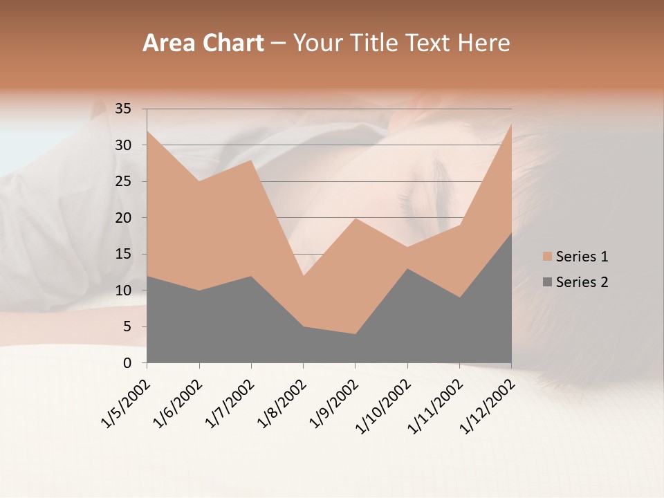 A Young Boy Sleeping On Top Of A Bed PowerPoint Template