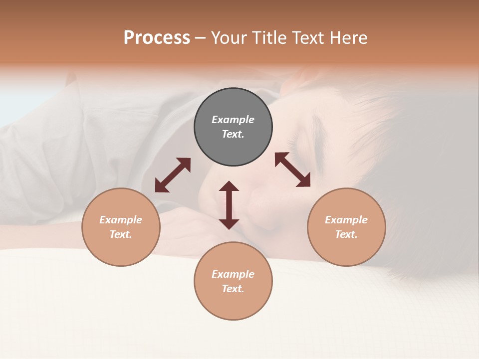 A Young Boy Sleeping On Top Of A Bed PowerPoint Template