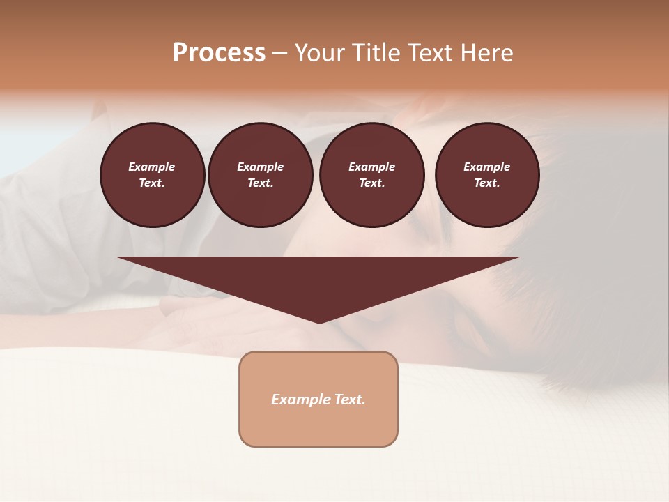 A Young Boy Sleeping On Top Of A Bed PowerPoint Template