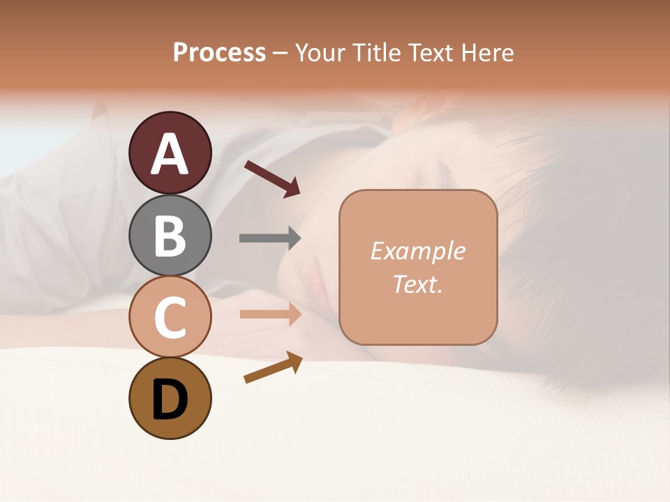 A Young Boy Sleeping On Top Of A Bed PowerPoint Template