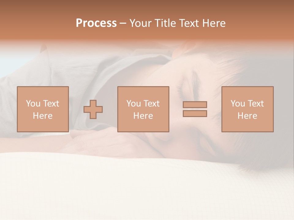 A Young Boy Sleeping On Top Of A Bed PowerPoint Template