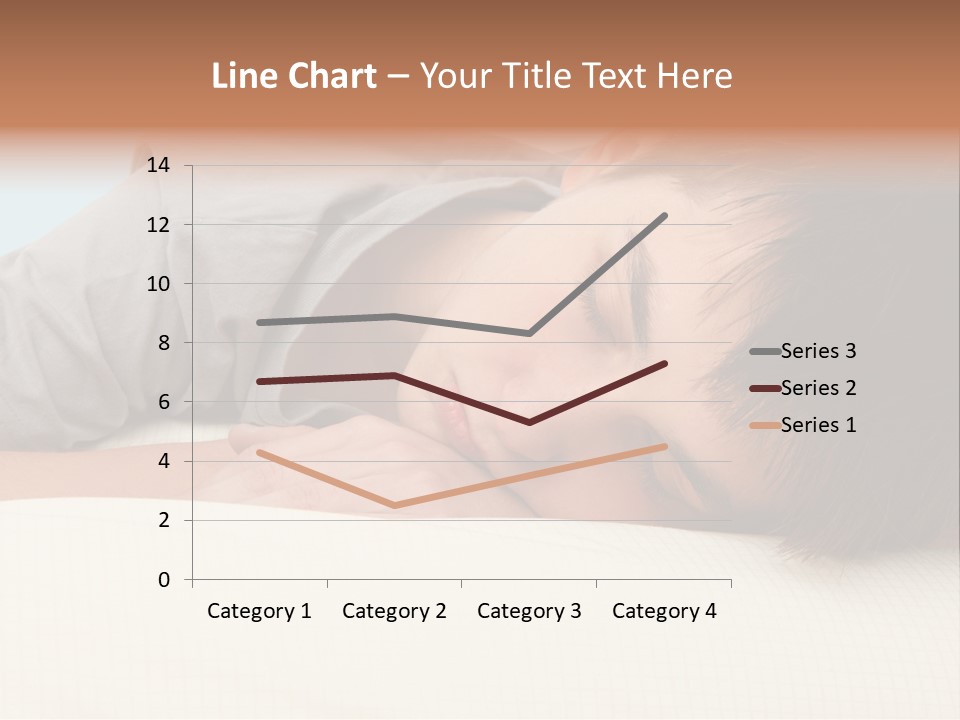 A Young Boy Sleeping On Top Of A Bed PowerPoint Template