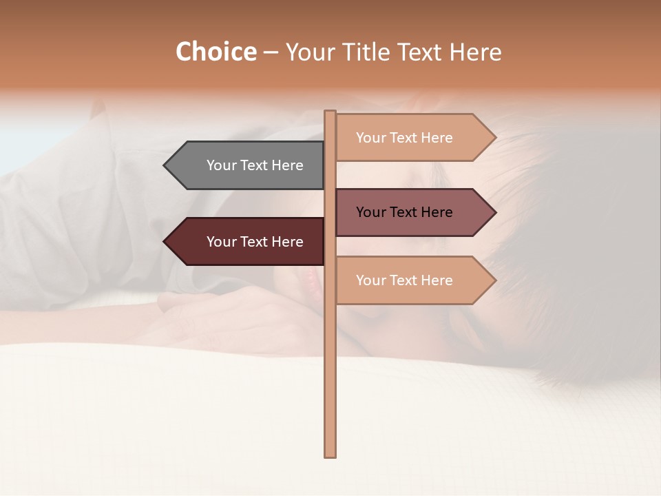 A Young Boy Sleeping On Top Of A Bed PowerPoint Template