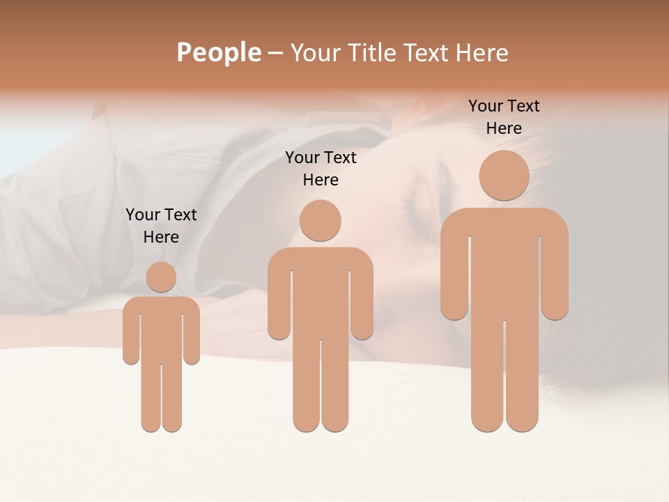 A Young Boy Sleeping On Top Of A Bed PowerPoint Template