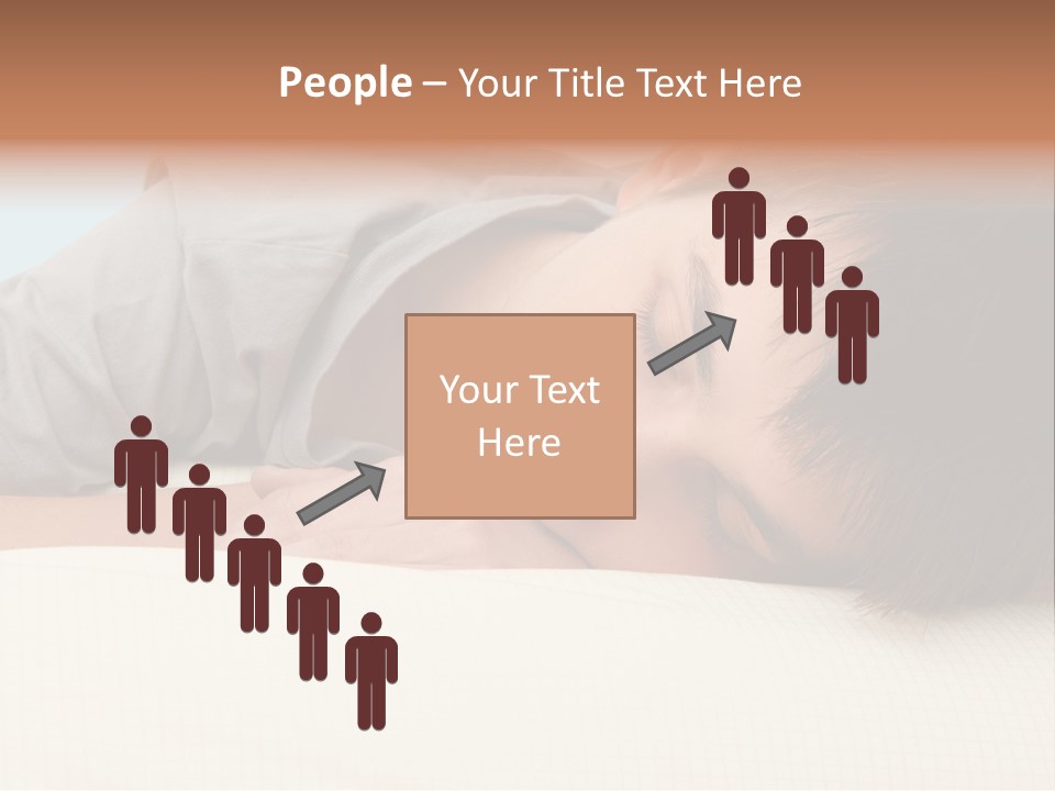 A Young Boy Sleeping On Top Of A Bed PowerPoint Template
