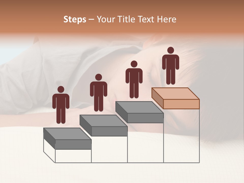 A Young Boy Sleeping On Top Of A Bed PowerPoint Template