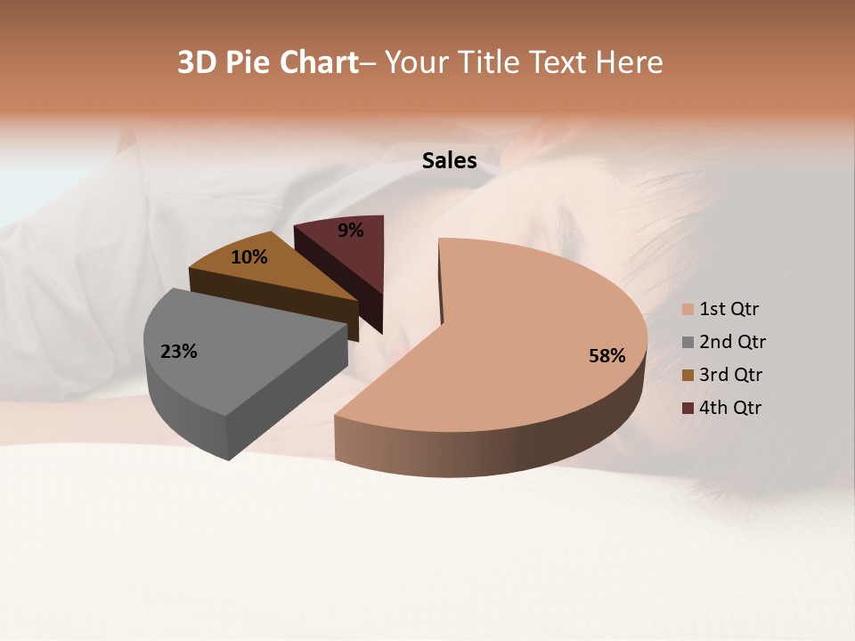 A Young Boy Sleeping On Top Of A Bed PowerPoint Template