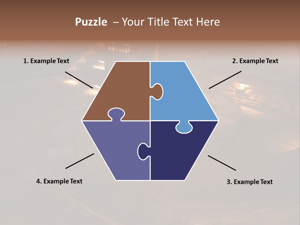 A Fire Pit In A Backyard With Steps Leading Up To It PowerPoint Template