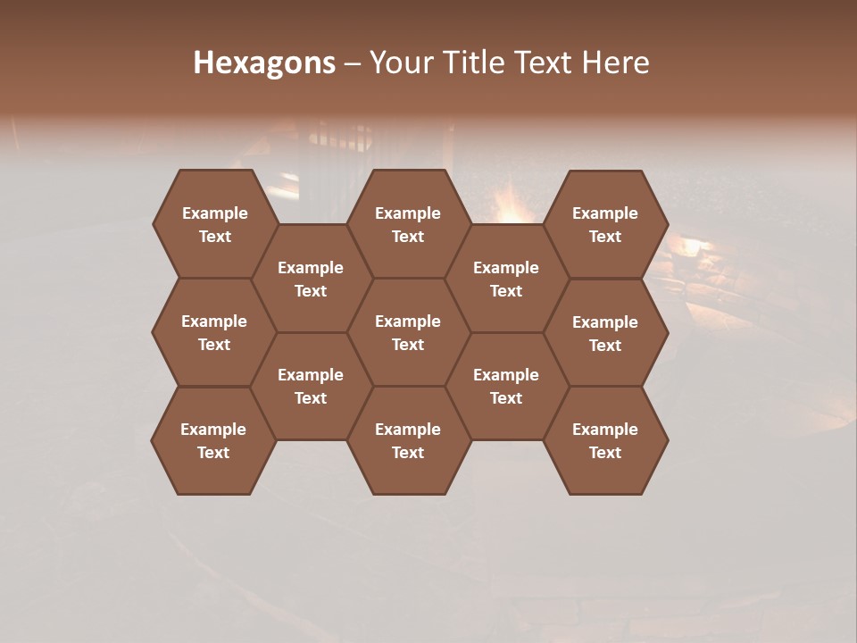 A Fire Pit In A Backyard With Steps Leading Up To It PowerPoint Template