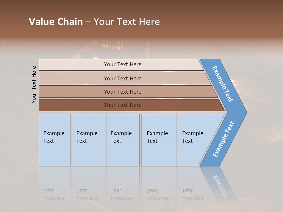 A Fire Pit In A Backyard With Steps Leading Up To It PowerPoint Template