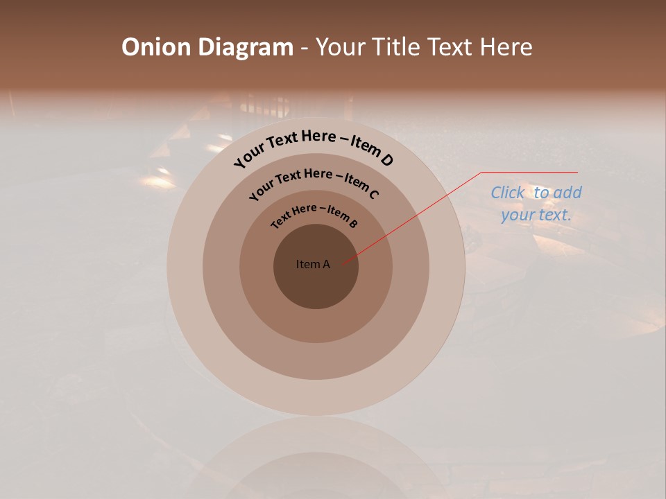 A Fire Pit In A Backyard With Steps Leading Up To It PowerPoint Template