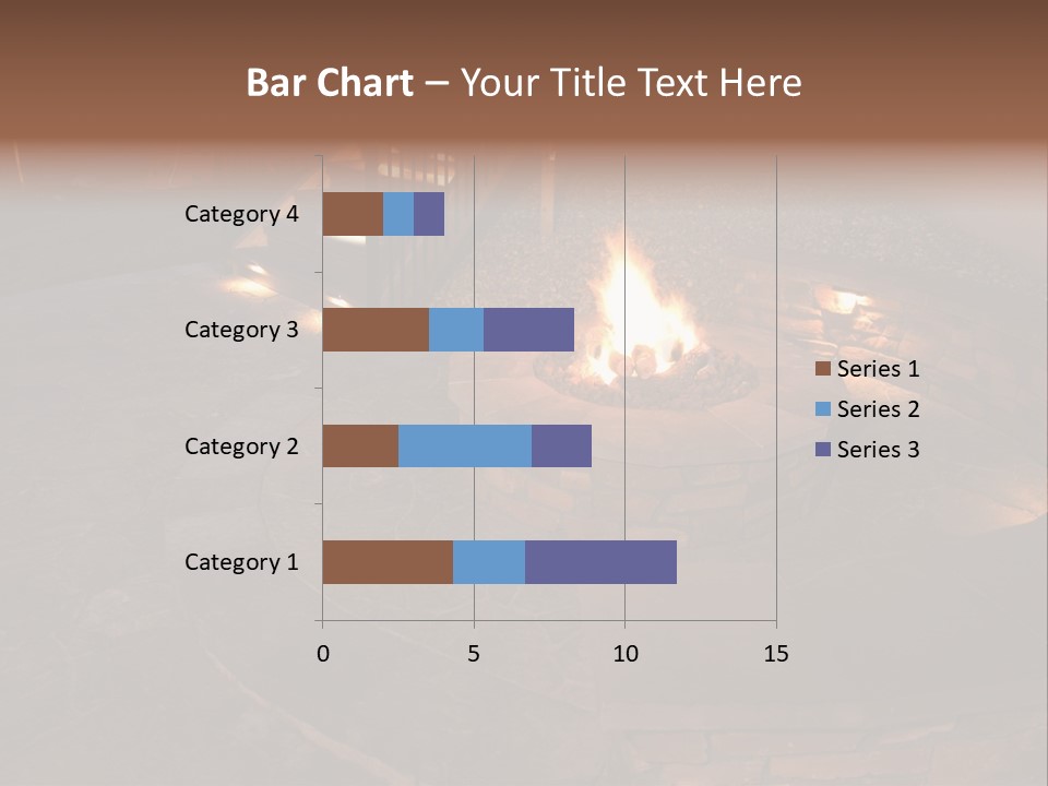 A Fire Pit In A Backyard With Steps Leading Up To It PowerPoint Template
