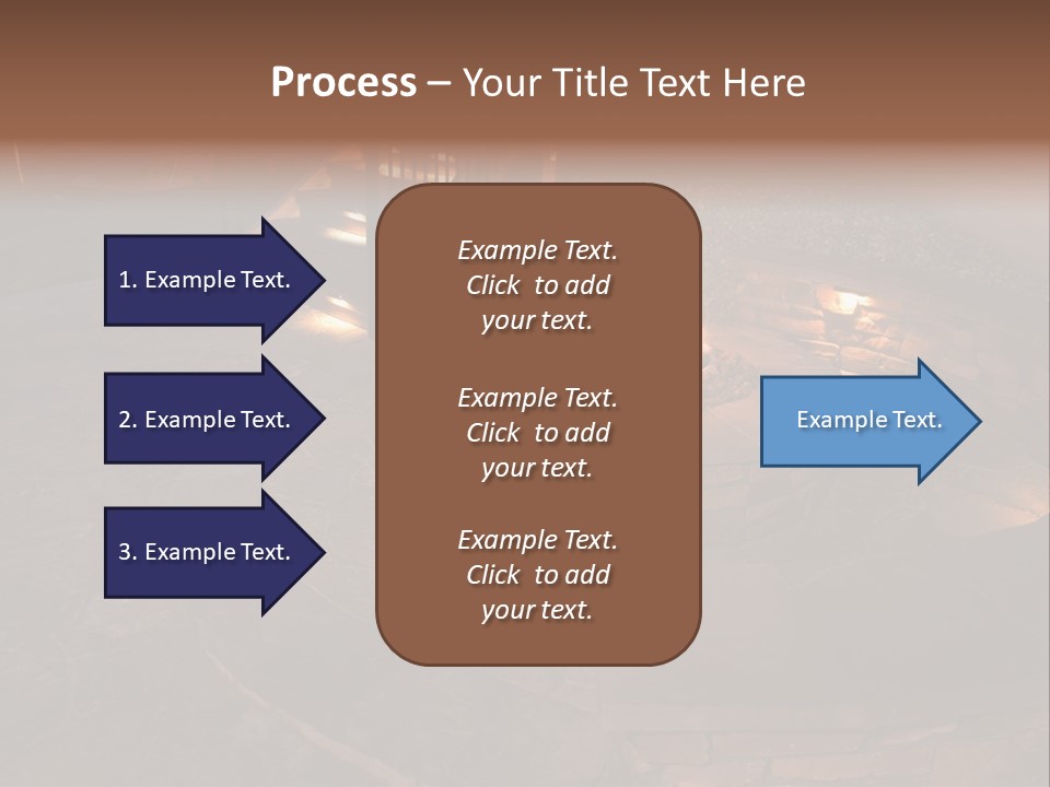 A Fire Pit In A Backyard With Steps Leading Up To It PowerPoint Template
