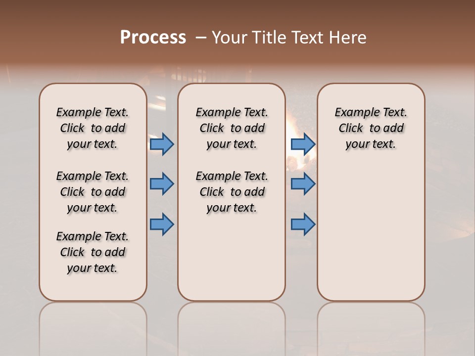 A Fire Pit In A Backyard With Steps Leading Up To It PowerPoint Template