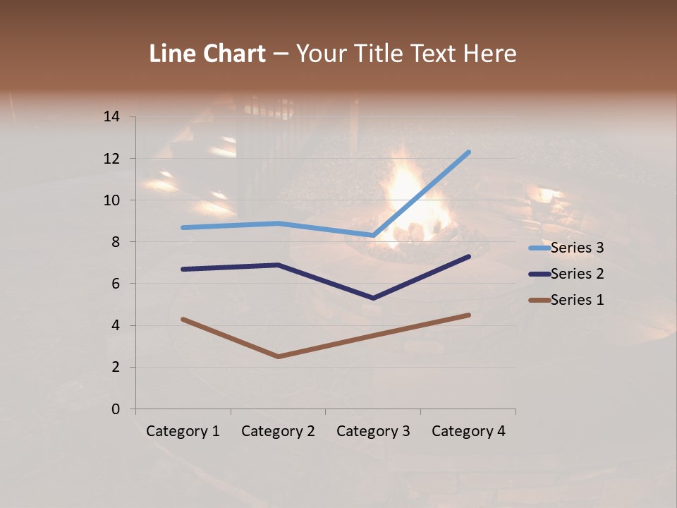 A Fire Pit In A Backyard With Steps Leading Up To It PowerPoint Template