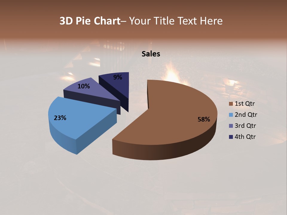 A Fire Pit In A Backyard With Steps Leading Up To It PowerPoint Template