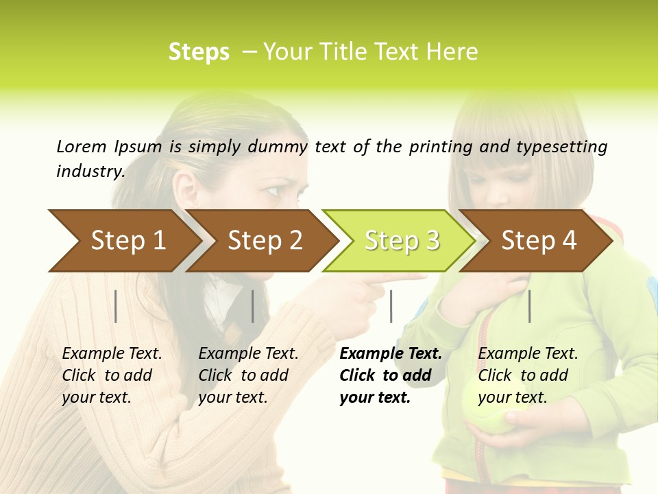 A Woman Pointing At A Child Holding A Tennis Ball PowerPoint Template