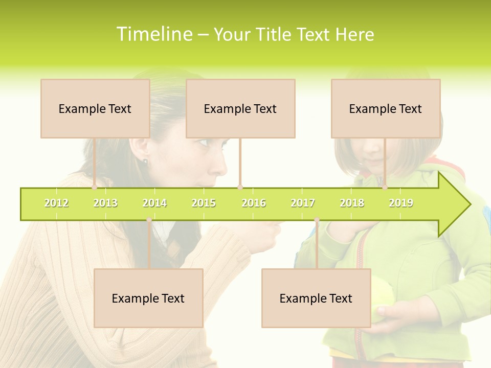 A Woman Pointing At A Child Holding A Tennis Ball PowerPoint Template