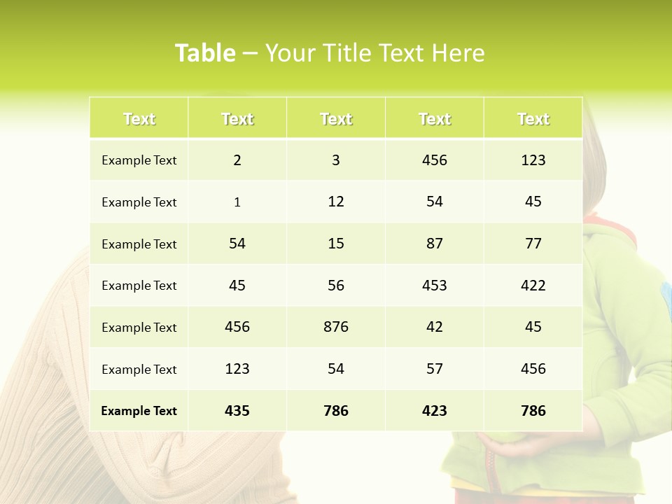 A Woman Pointing At A Child Holding A Tennis Ball PowerPoint Template